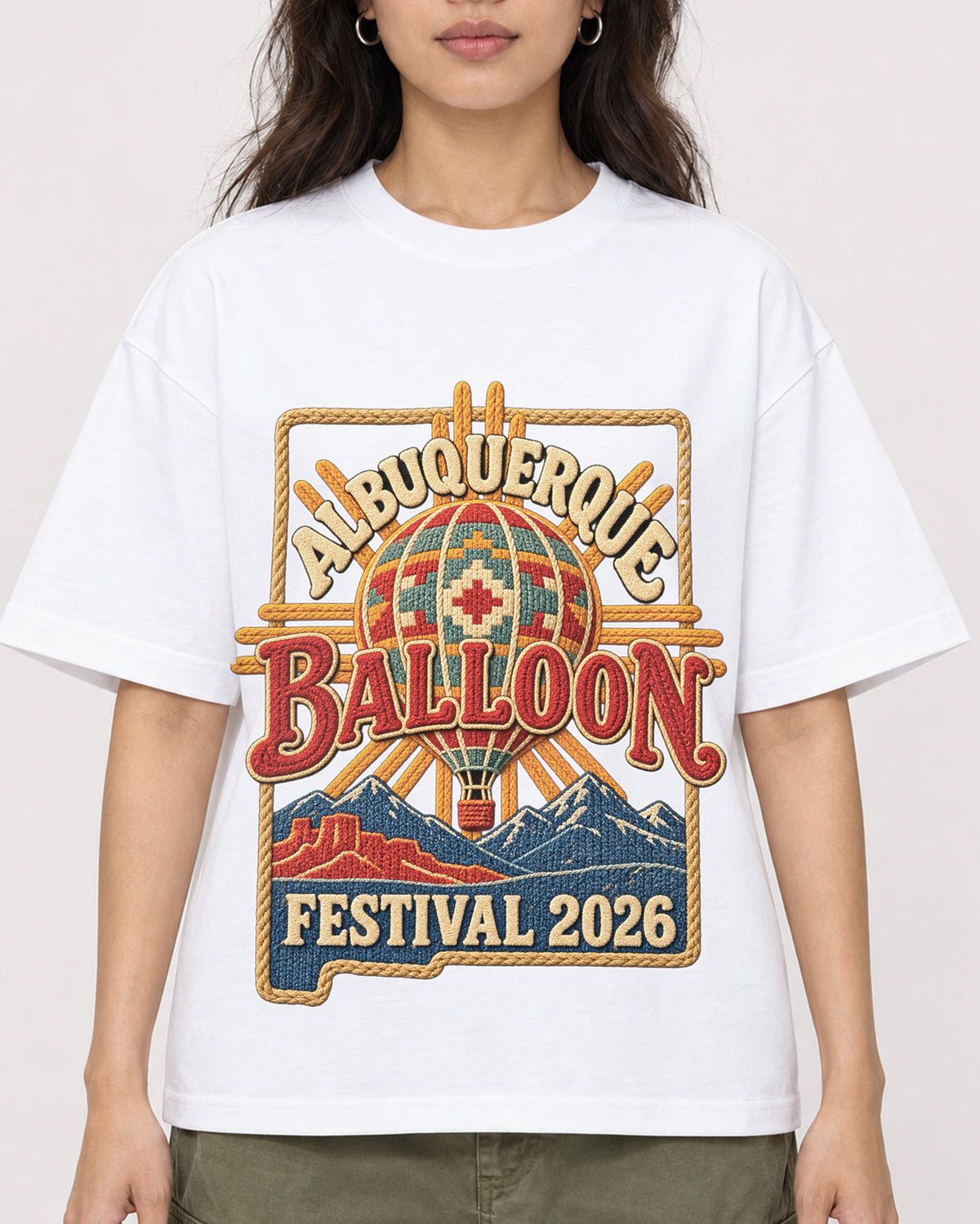 Mockup Boxy Heavyweight Tee White female close-up 02