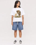 Mockup Boxy Heavyweight Tee White female full-body 36