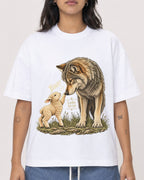 Mockup Boxy Heavyweight Tee White female close-up 36
