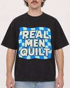 Mockup Boxy Heavyweight Tee Black male close-up 09