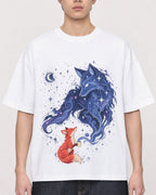 Mockup Boxy Heavyweight Tee White male close-up 01