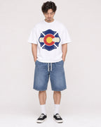 Mockup Boxy Heavyweight Tee White male full-body 03