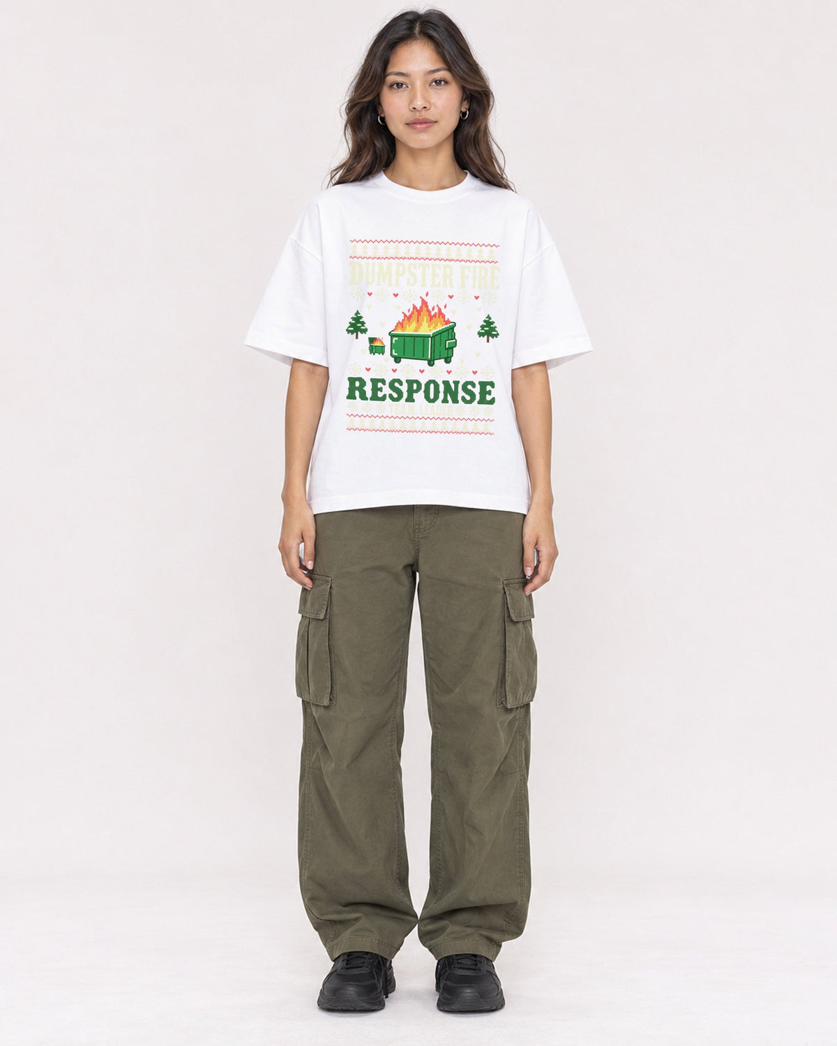 Mockup Boxy Heavyweight Tee White female full-body 02