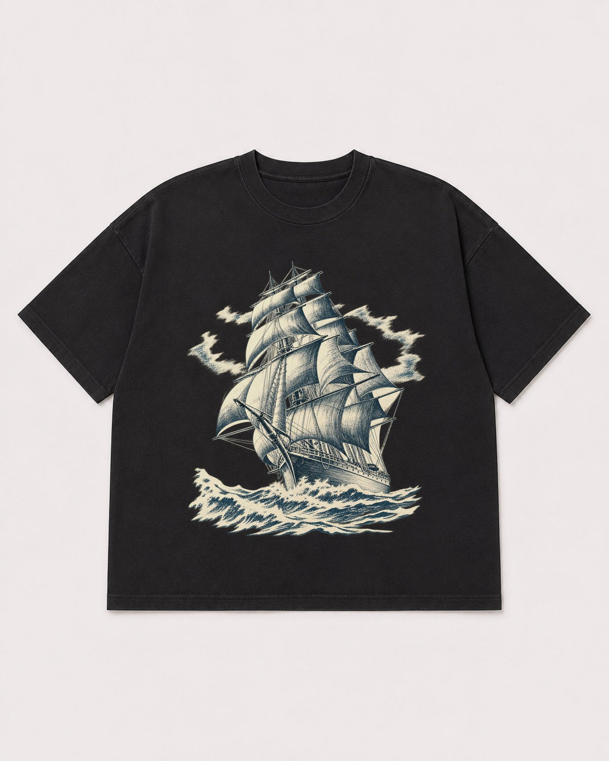 Mockup Boxy Heavyweight Tee Black product