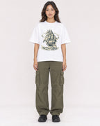 Mockup Boxy Heavyweight Tee White female full-body 02