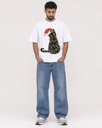 Mockup Boxy Heavyweight Tee White male full-body 27