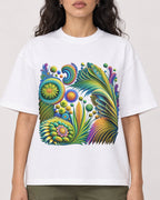 Mockup Boxy Heavyweight Tee White female close-up 07
