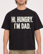 Mockup Boxy Heavyweight Tee Black male close-up 28