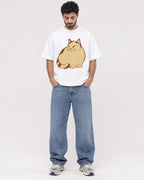 Mockup Boxy Heavyweight Tee White male full-body 07