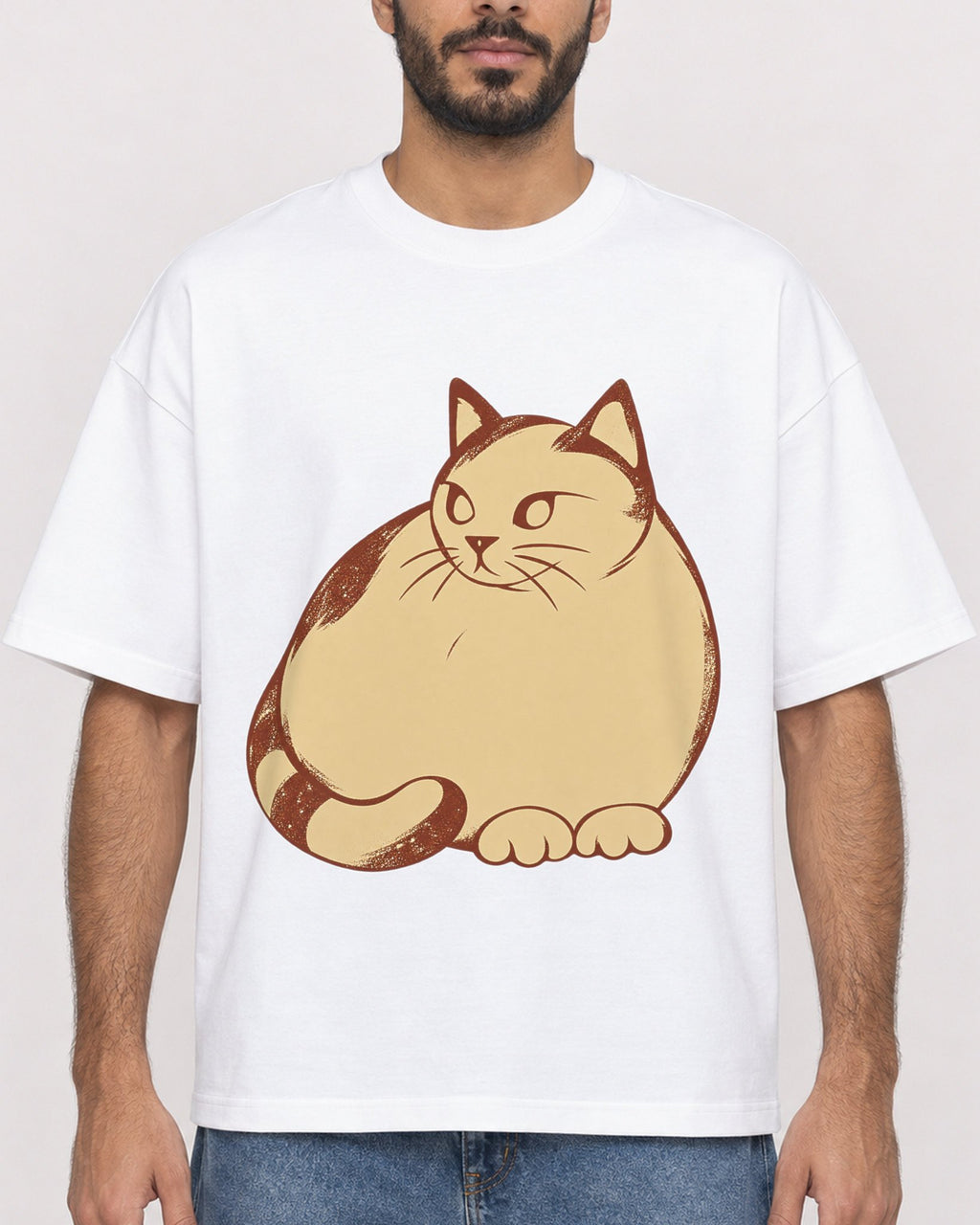Mockup Boxy Heavyweight Tee White male close-up 07