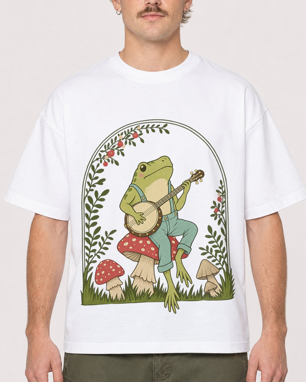 Mockup Boxy Heavyweight Tee White male close-up 19