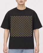 Mockup Boxy Heavyweight Tee Black male close-up 01