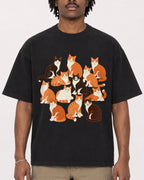 Mockup Boxy Heavyweight Tee Black male close-up 04
