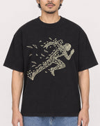 Mockup Boxy Heavyweight Tee Black male close-up 02