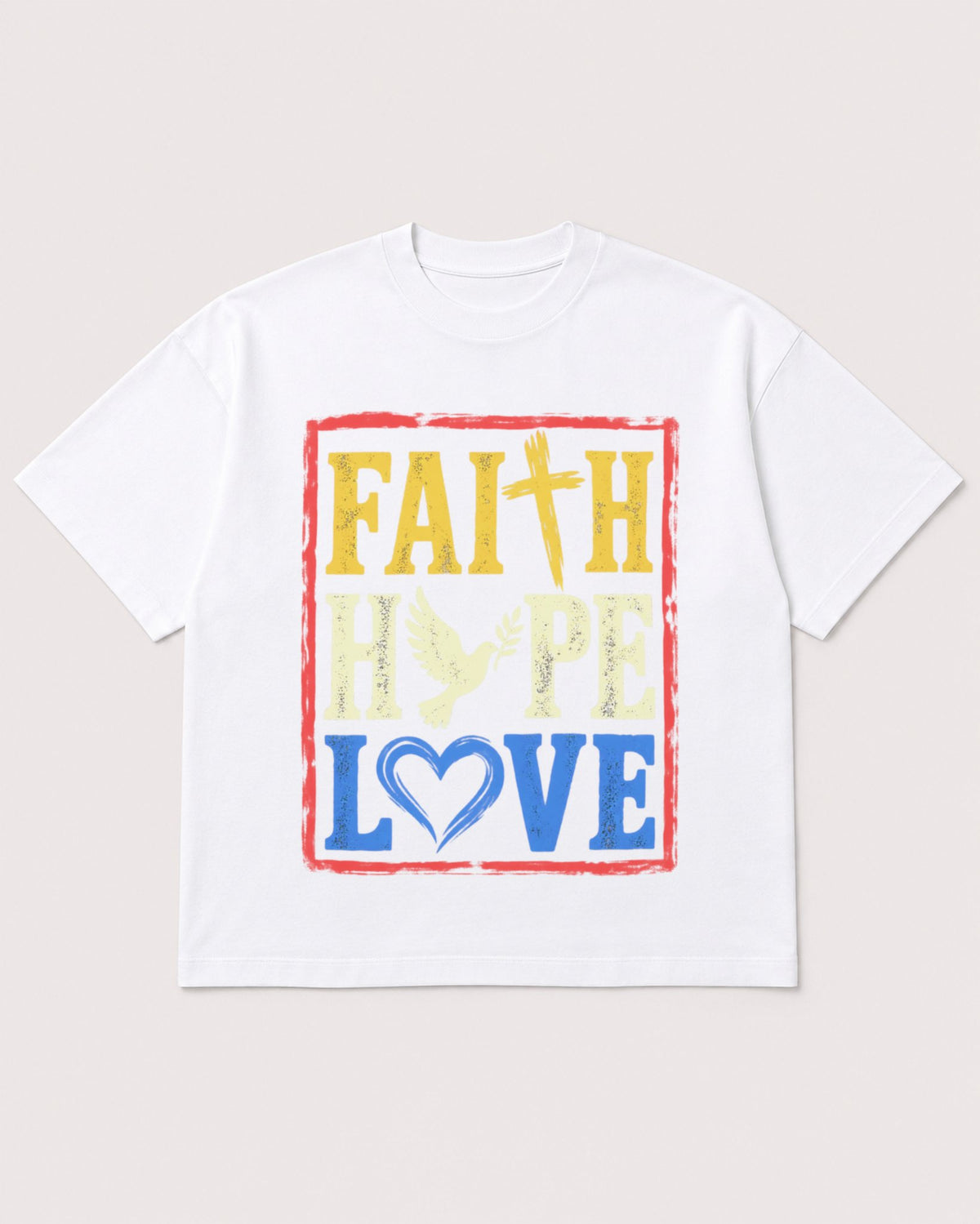 Mockup Boxy Heavyweight Tee White product