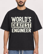 Mockup Boxy Heavyweight Tee Black male close-up 07