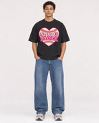 Mockup Boxy Heavyweight Tee Black male full-body 10