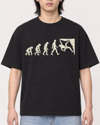 Mockup Boxy Heavyweight Tee Black male close-up 41