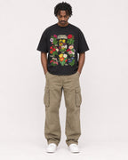 Mockup Boxy Heavyweight Tee Black male full-body 04
