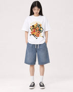 Mockup Boxy Heavyweight Tee White female full-body 01