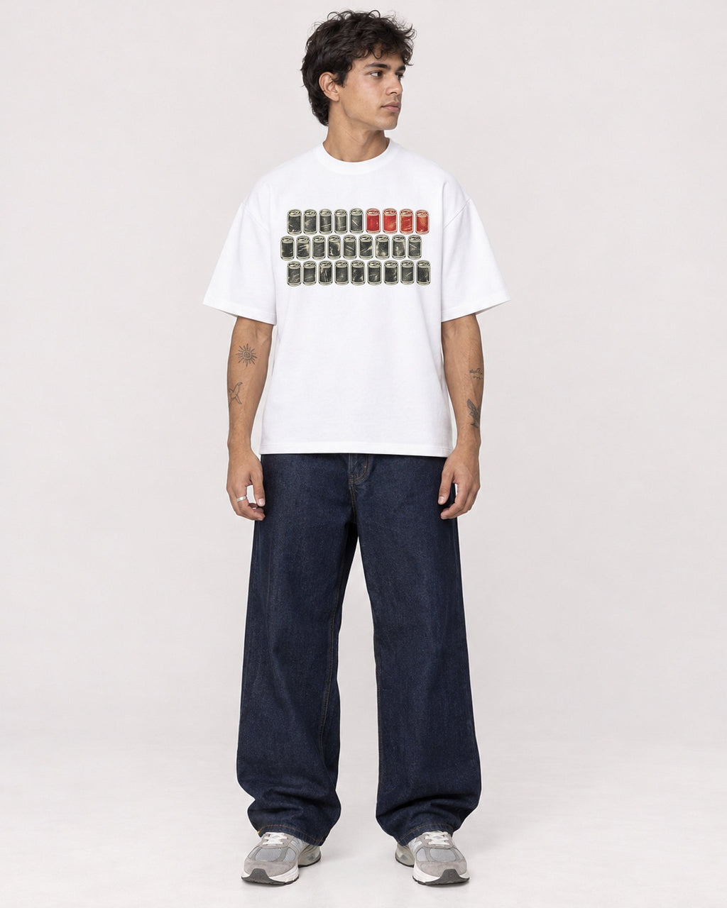 Mockup Boxy Heavyweight Tee White male full-body 06