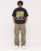 Mockup Boxy Heavyweight Tee Black male full-body 04