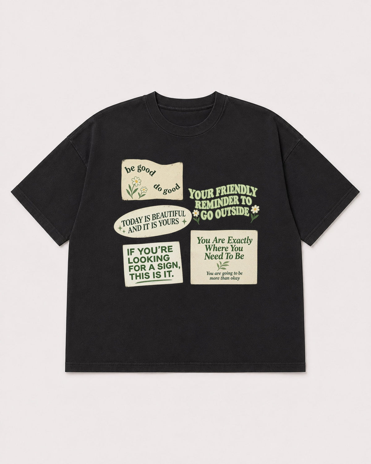 Mockup Boxy Heavyweight Tee Black product