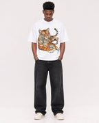 Mockup Boxy Heavyweight Tee White male full-body 15