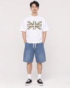Mockup Boxy Heavyweight Tee White male full-body 13