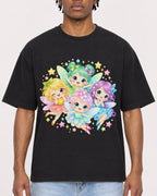 Mockup Boxy Heavyweight Tee Black male close-up 05