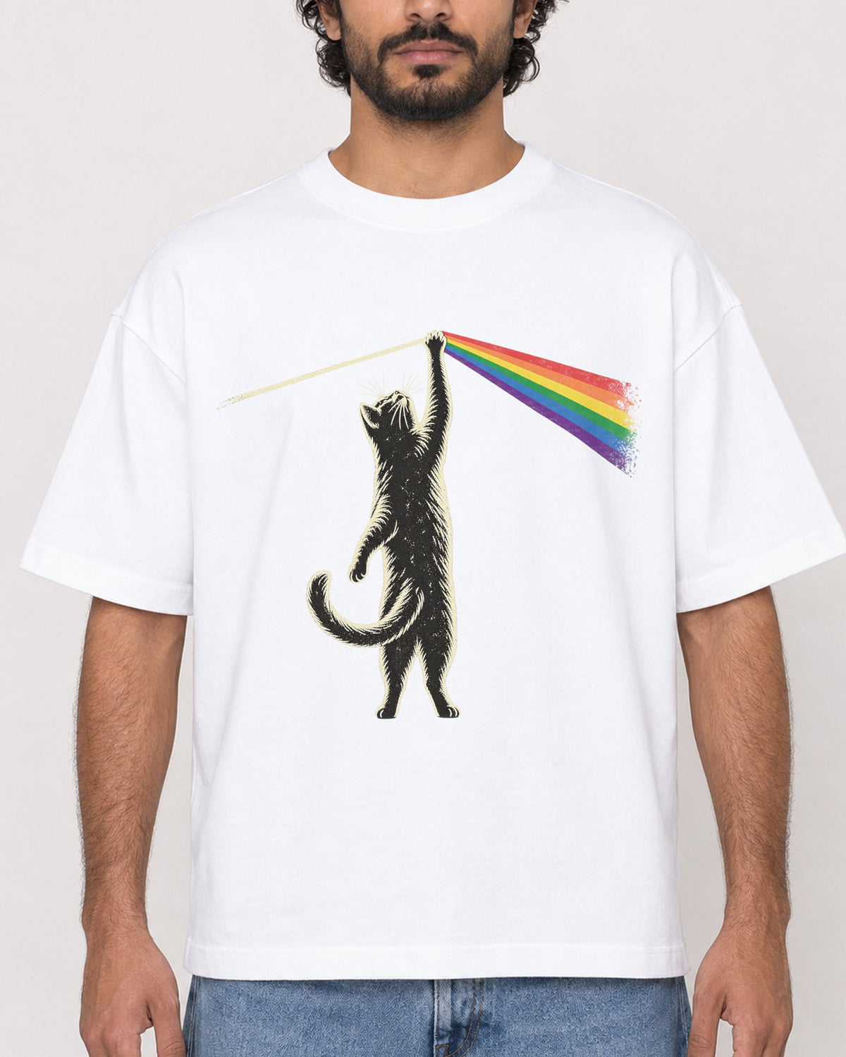 Mockup Boxy Heavyweight Tee White male close-up 17