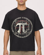 Mockup Boxy Heavyweight Tee Black male close-up 20