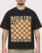 Mockup Boxy Heavyweight Tee Black male close-up 12