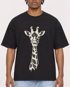Mockup Boxy Heavyweight Tee Black male close-up 05