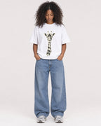 Mockup Boxy Heavyweight Tee White female full-body 05