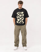 Mockup Boxy Heavyweight Tee Black male full-body 08