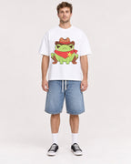 Mockup Boxy Heavyweight Tee White male full-body 08
