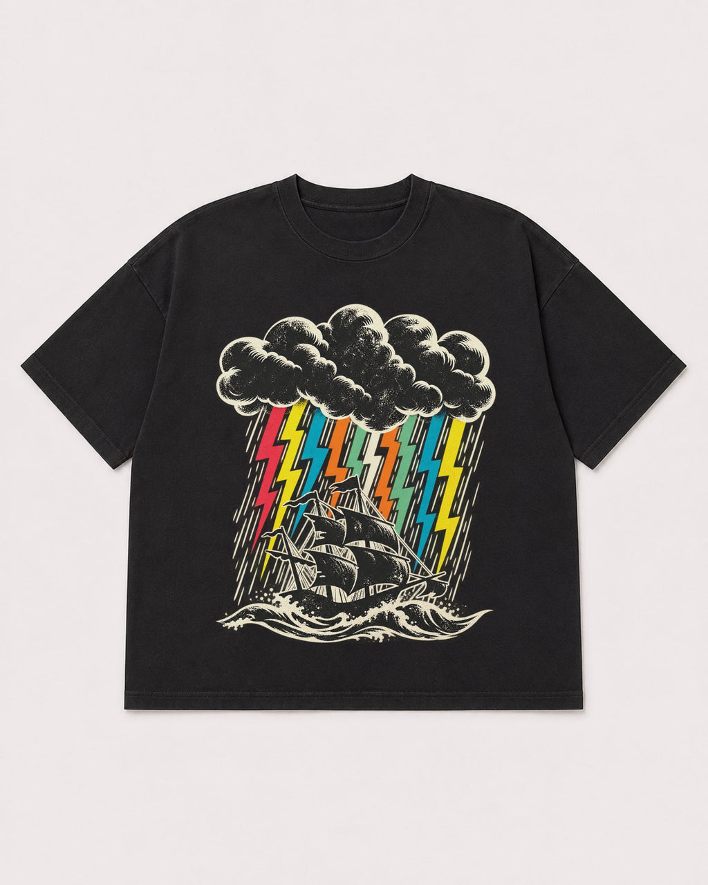 Mockup Boxy Heavyweight Tee Black product