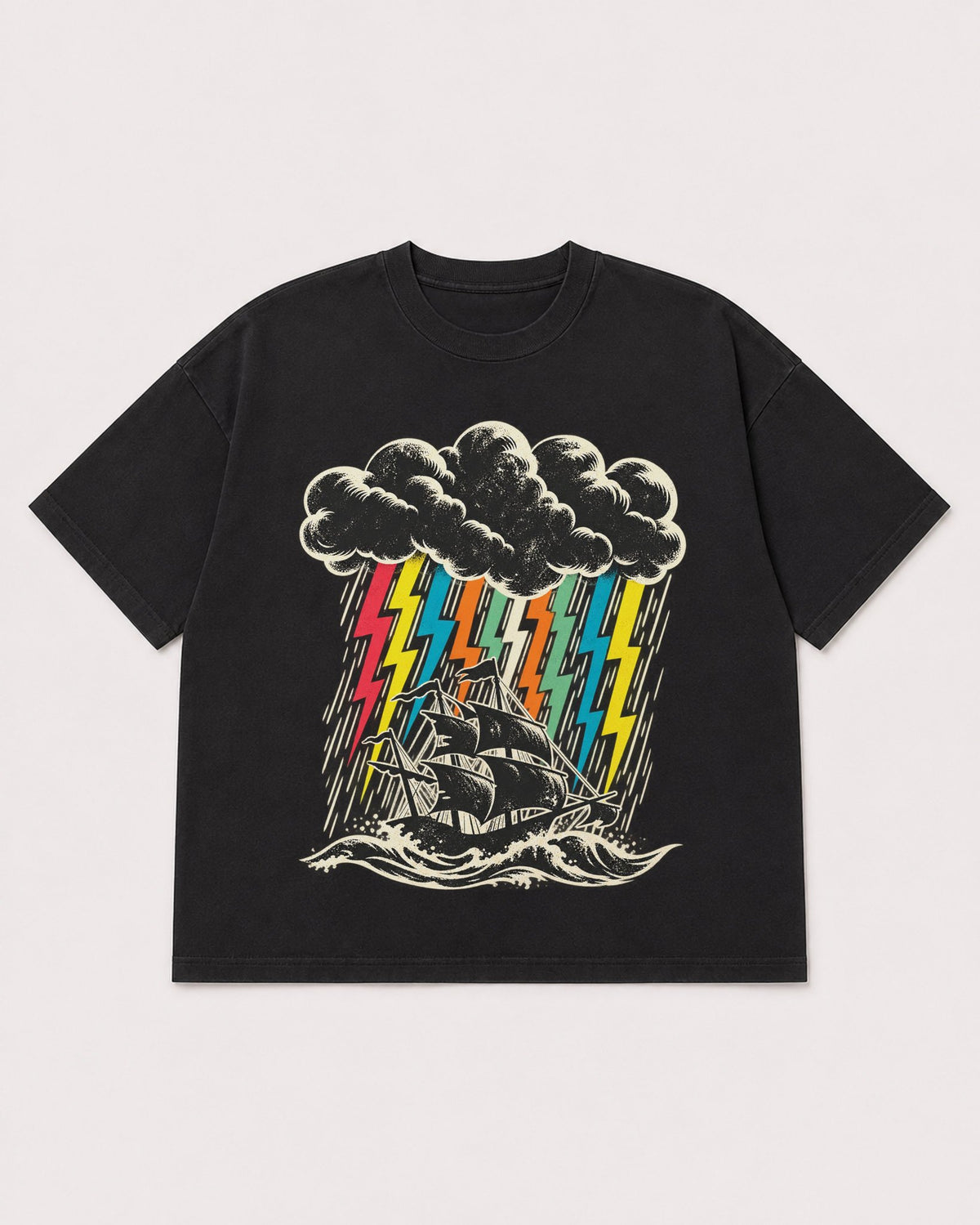 Mockup Boxy Heavyweight Tee Black product