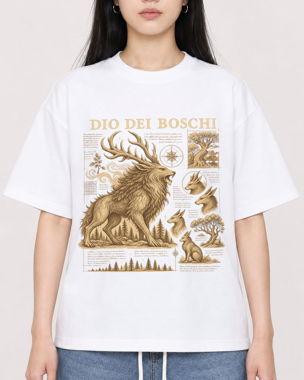 Mockup Boxy Heavyweight Tee White female close-up 01