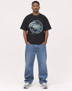 Mockup Boxy Heavyweight Tee Black male full-body 14