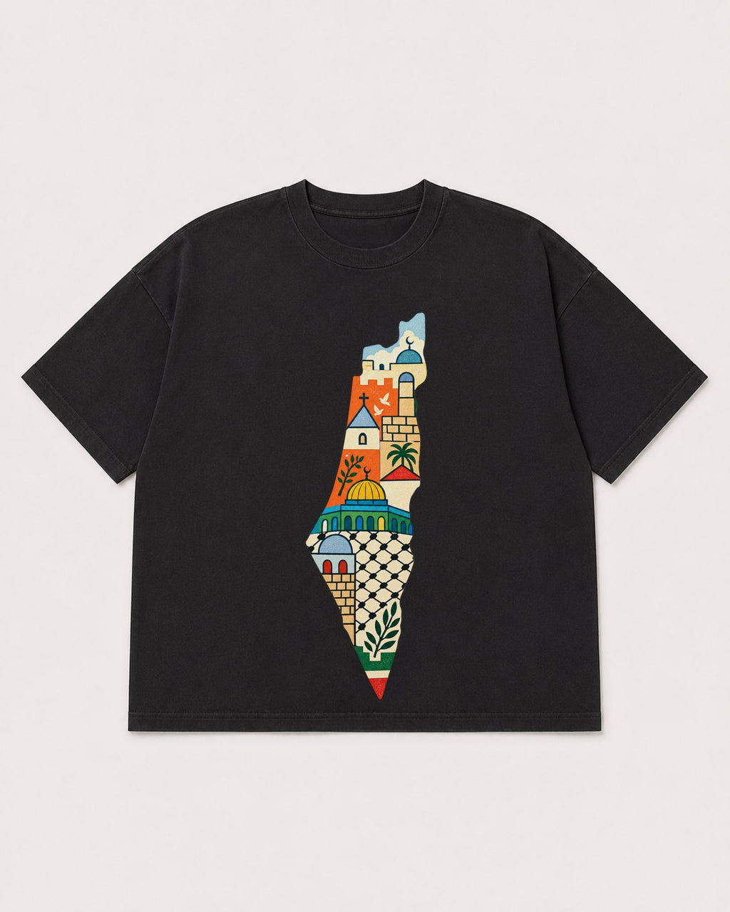 Mockup Boxy Heavyweight Tee Black product