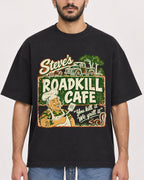 Mockup Boxy Heavyweight Tee Black male close-up 07