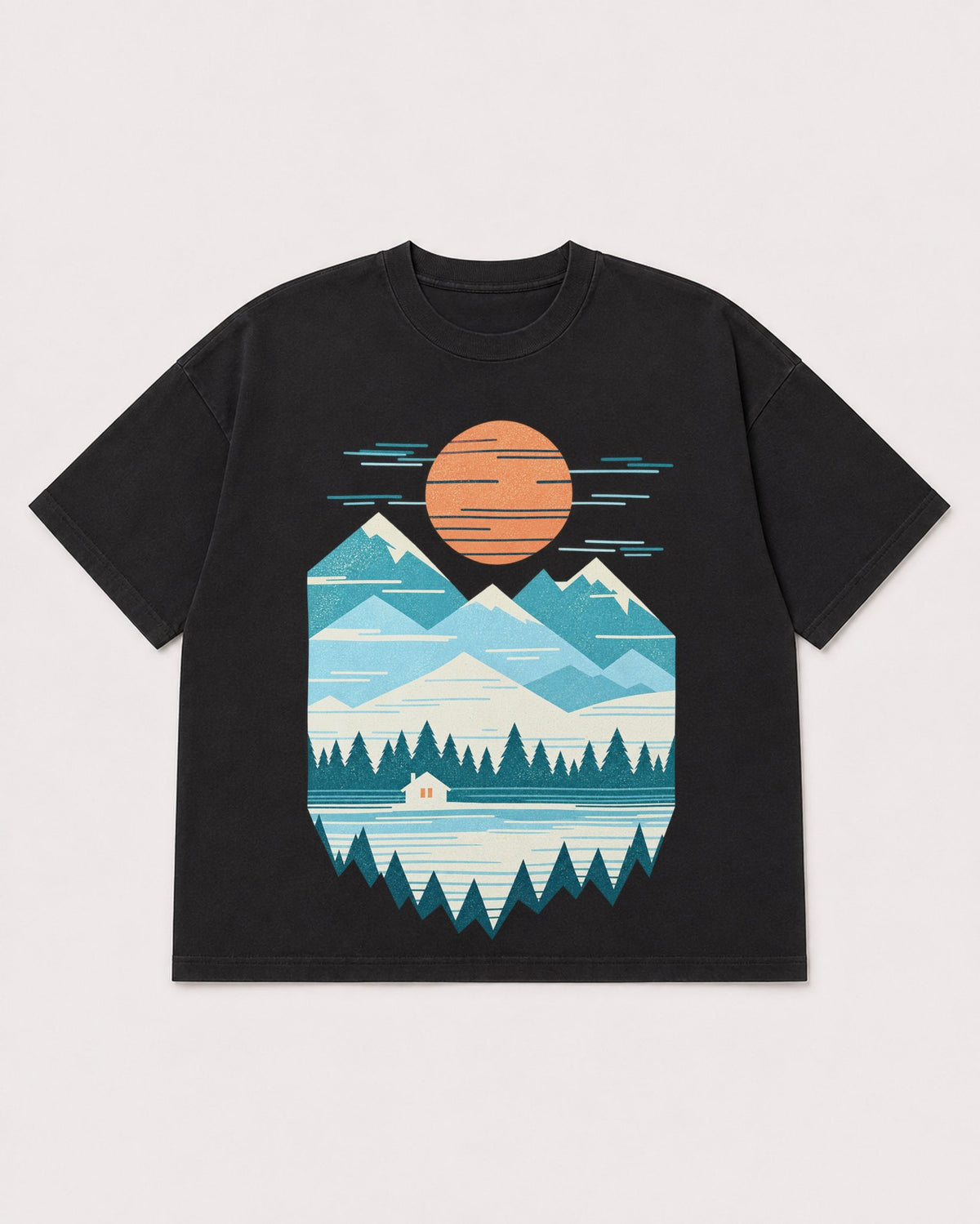 Mockup Boxy Heavyweight Tee Black product