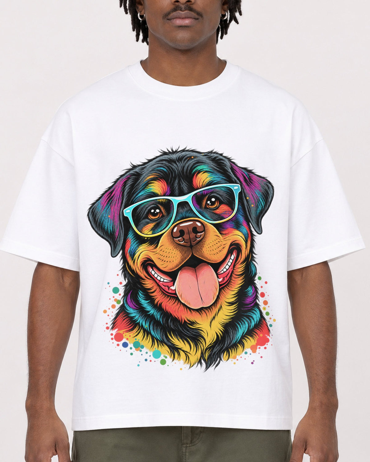 Mockup Boxy Heavyweight Tee White male close-up 04