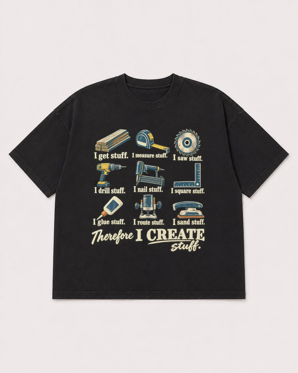 Mockup Boxy Heavyweight Tee Black product