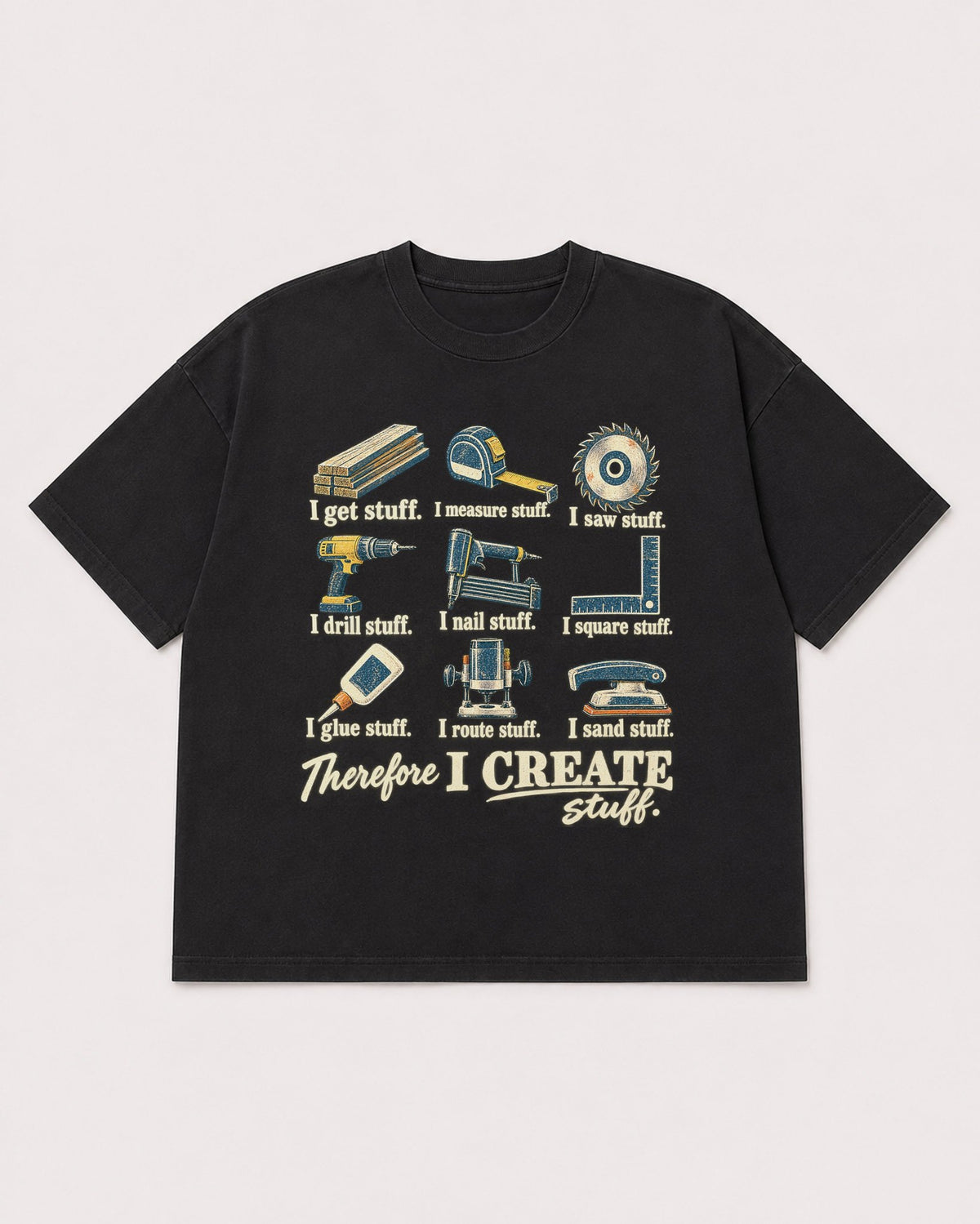 Mockup Boxy Heavyweight Tee Black product
