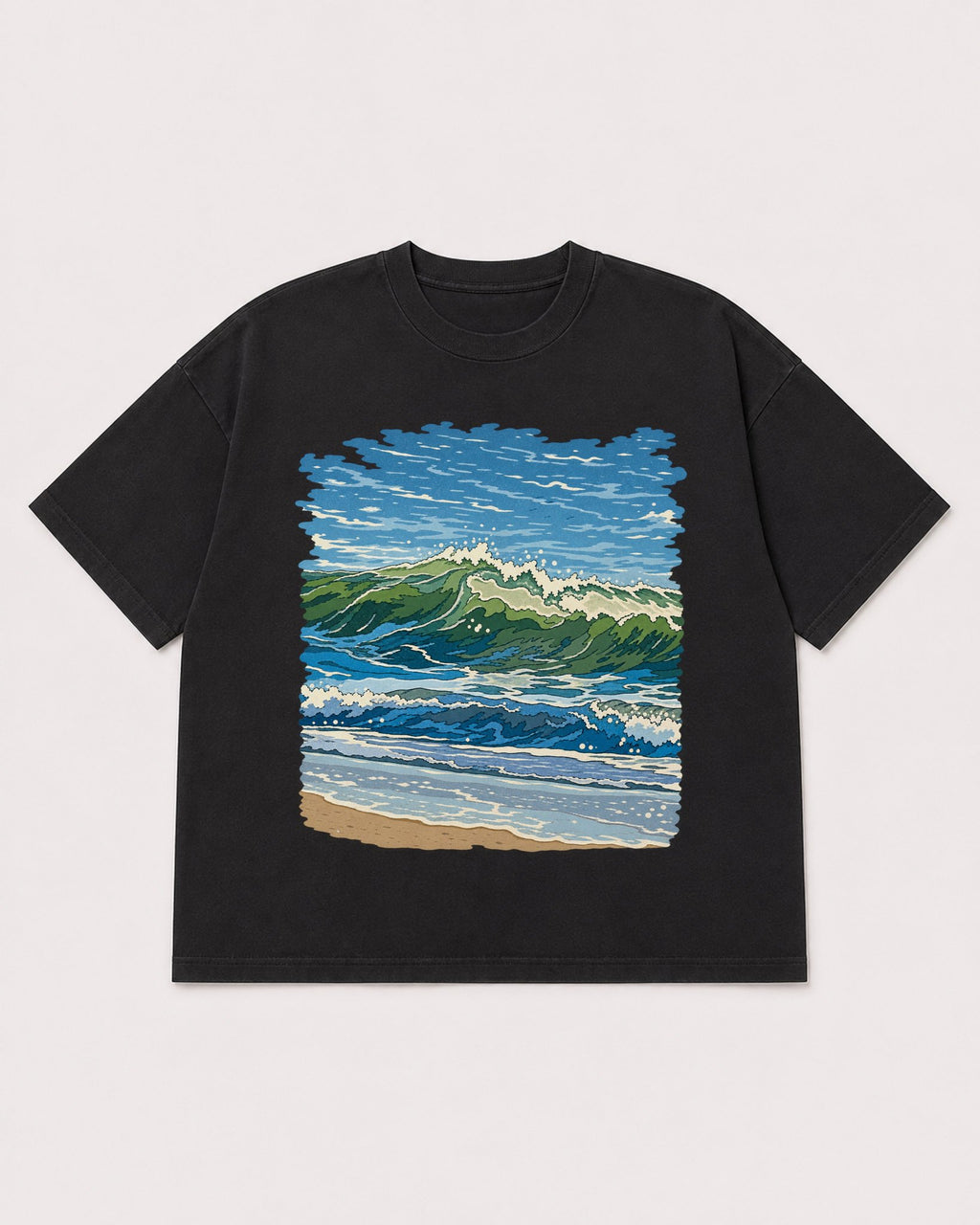 Mockup Boxy Heavyweight Tee Black product