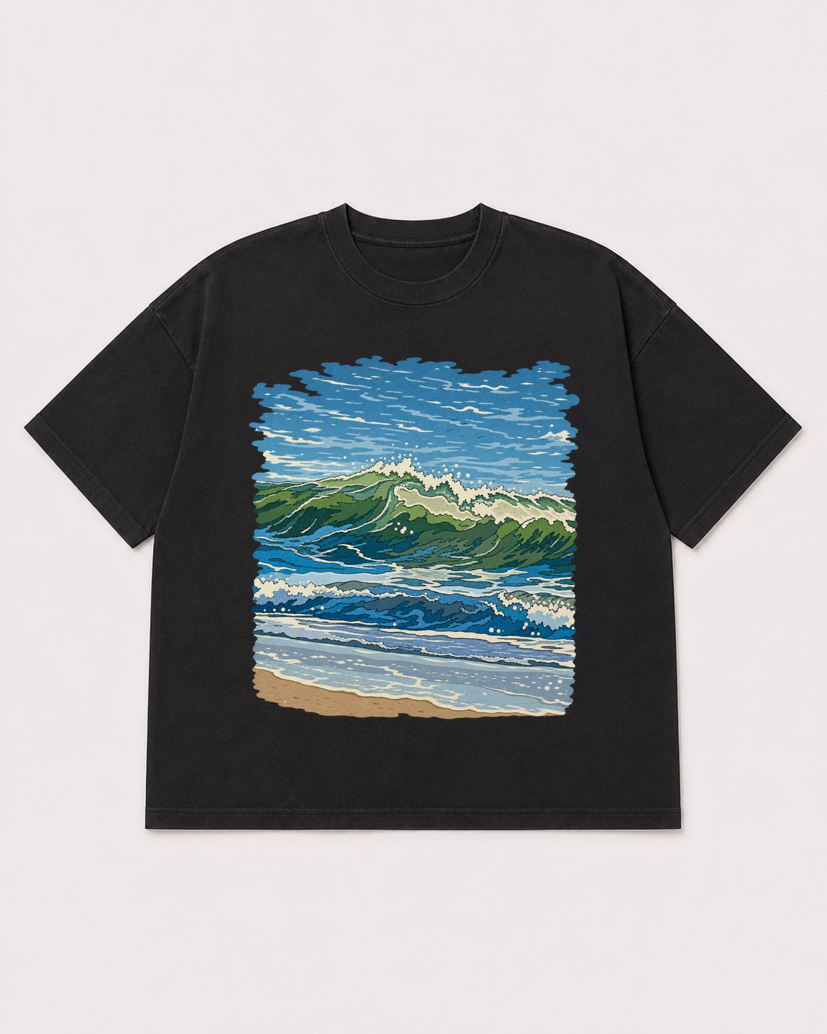 Mockup Boxy Heavyweight Tee Black product