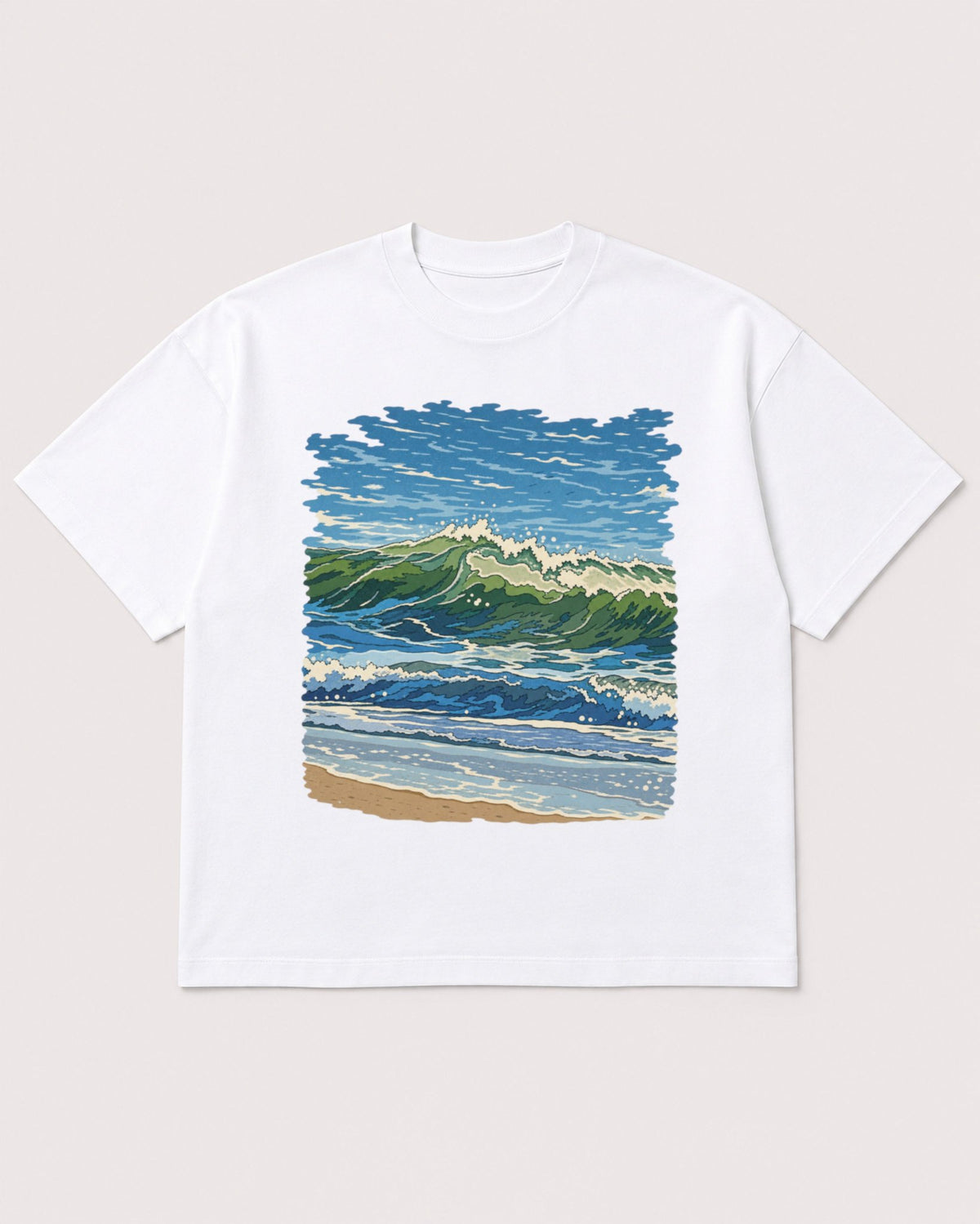 Mockup Boxy Heavyweight Tee White product